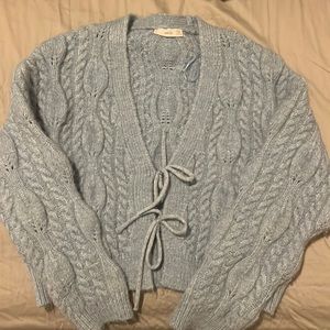 Mango baby blue sweater